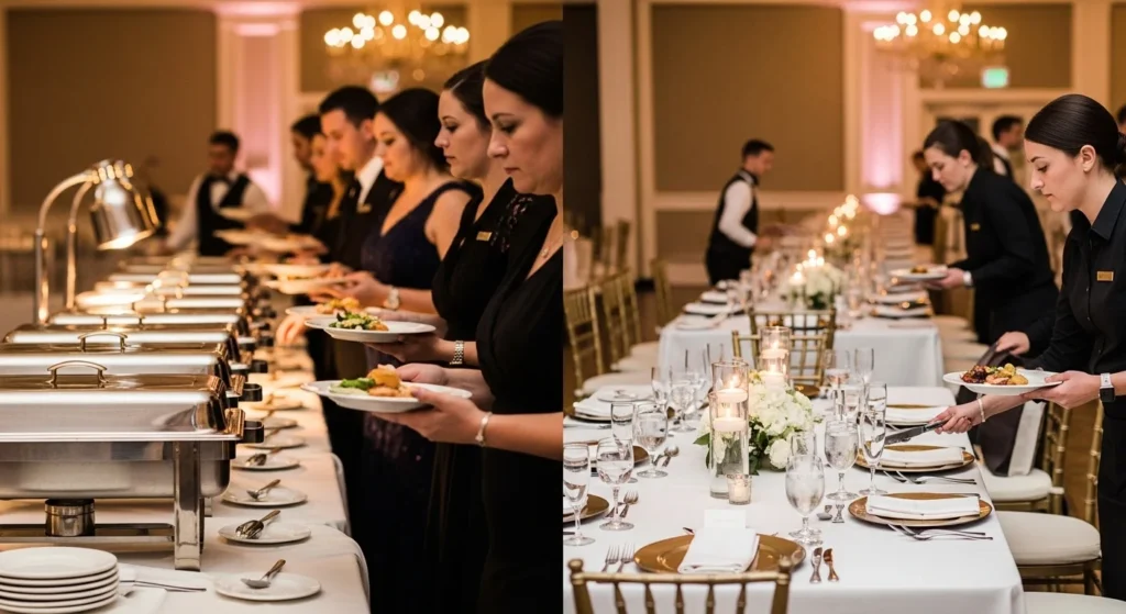 Buffet vs Sit-Down Wedding Dinner